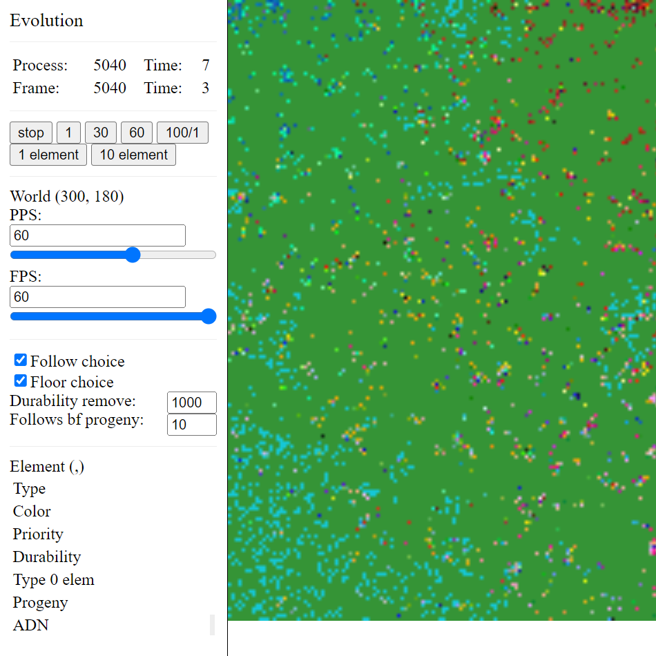 Image de l'application automate cellulaire javascript